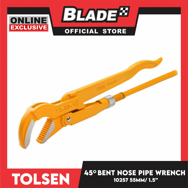 Tolsen 45'' Bent Nose Pipe Wrench 55mm 1.5'' (Industrial) 10257