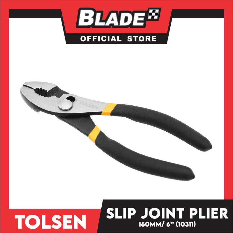 Tolsen Industrial Grade Slip Joint Pliers 160mm 6' ' Dipped Handle 10311
