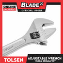 Tolsen Adjustable Wrench with Metric Scale Marked 300mm 12'' 15004