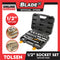 Tolsen 22pcs 1/2 Socket Set With Durable Storage Case 15139