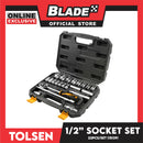 Tolsen 22pcs 1/2 Socket Set With Durable Storage Case 15139