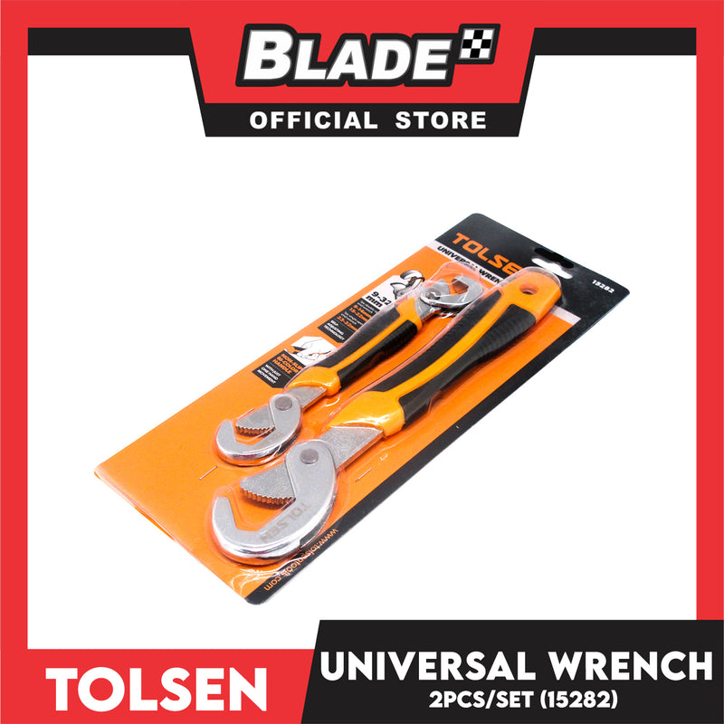 Tolsen 2pcs Universal Wrench Single and Double Open End Wrench 15282
