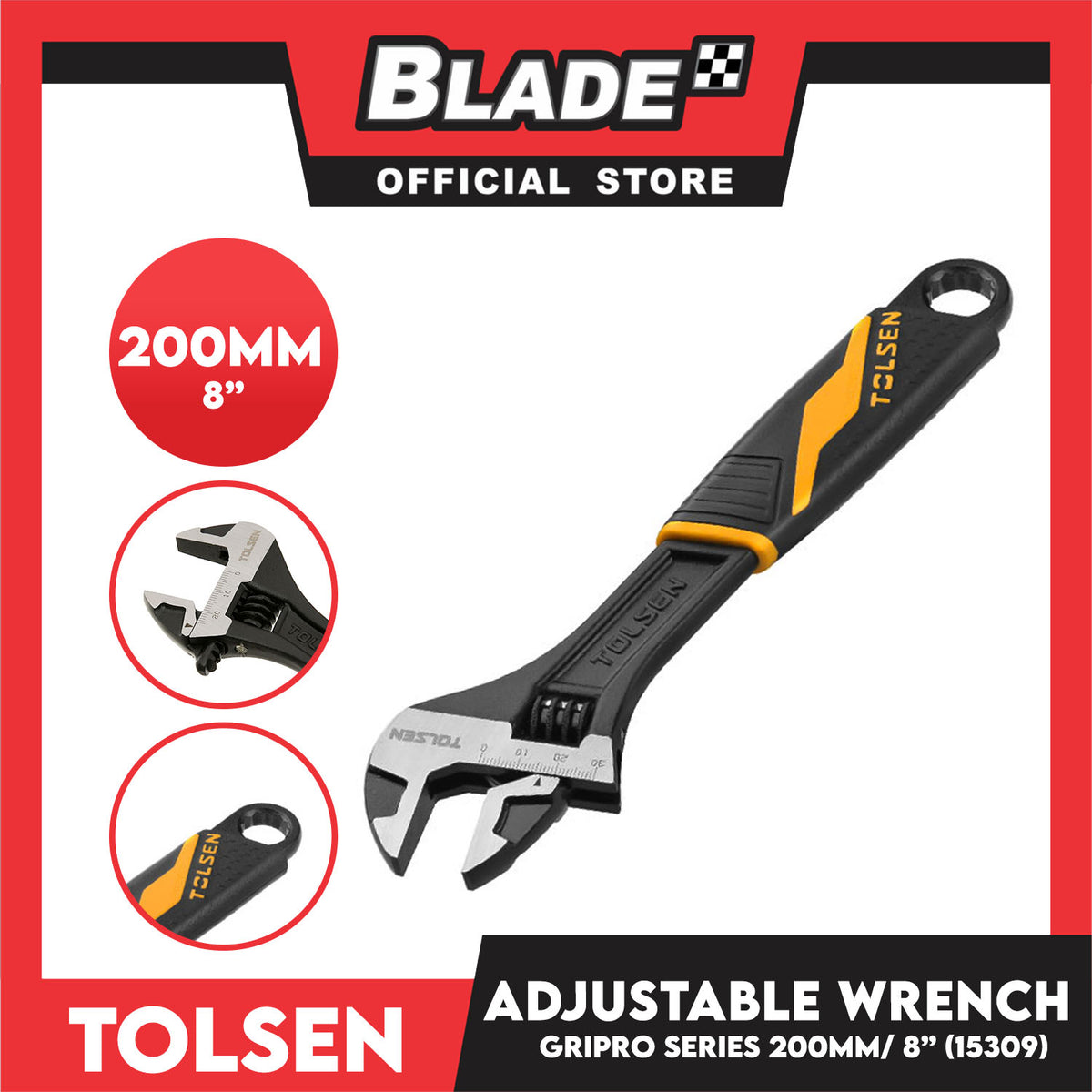 Tolsen Adjustable Wrench 8 15309