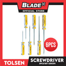 Tolsen 6pcs. Screwdrivers Philips and Flat Head, Transparent Handle 20029