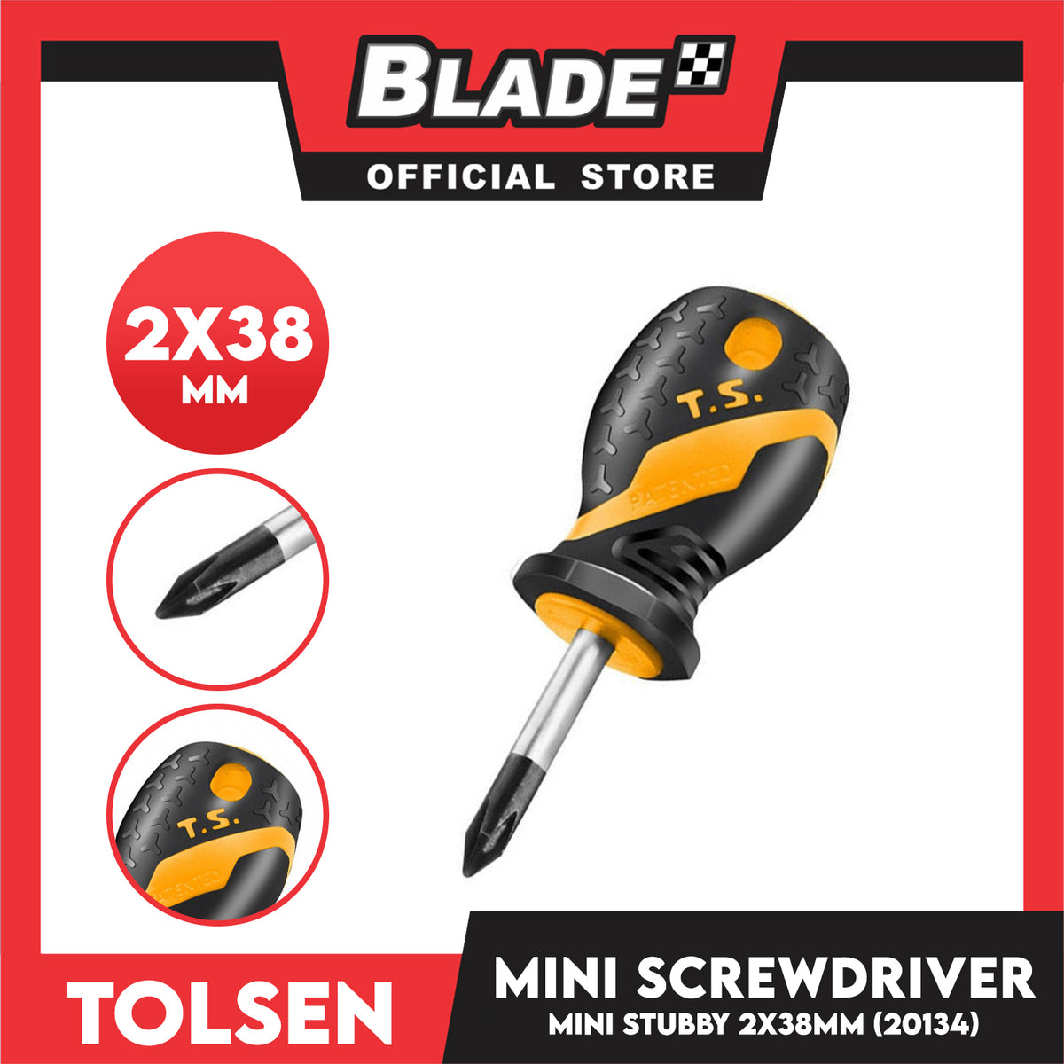 Tolsen Phillips Stubby Mini Screwdriver 20134