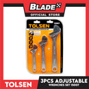 Tolsen 3pcs Adjustable Wrenches Set 15007