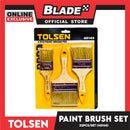 Tolsen 3pcs Wooden Handle Paint Brush Set (2″/3″/4″) 40145