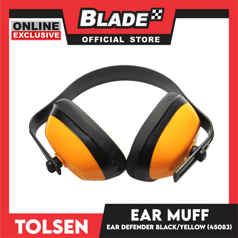 Tolsen 45083 Ear Muff Hearing Protector (Black and Yellow)