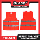 Tolsen 45111 Safety Reflector Vest  (XL) Polyester and High Reflective Tape (Neon Orange)