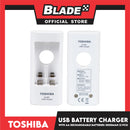 2pcs. Toshiba USB Battery Charger With AA Rechargeable Batteries 2000 mAh