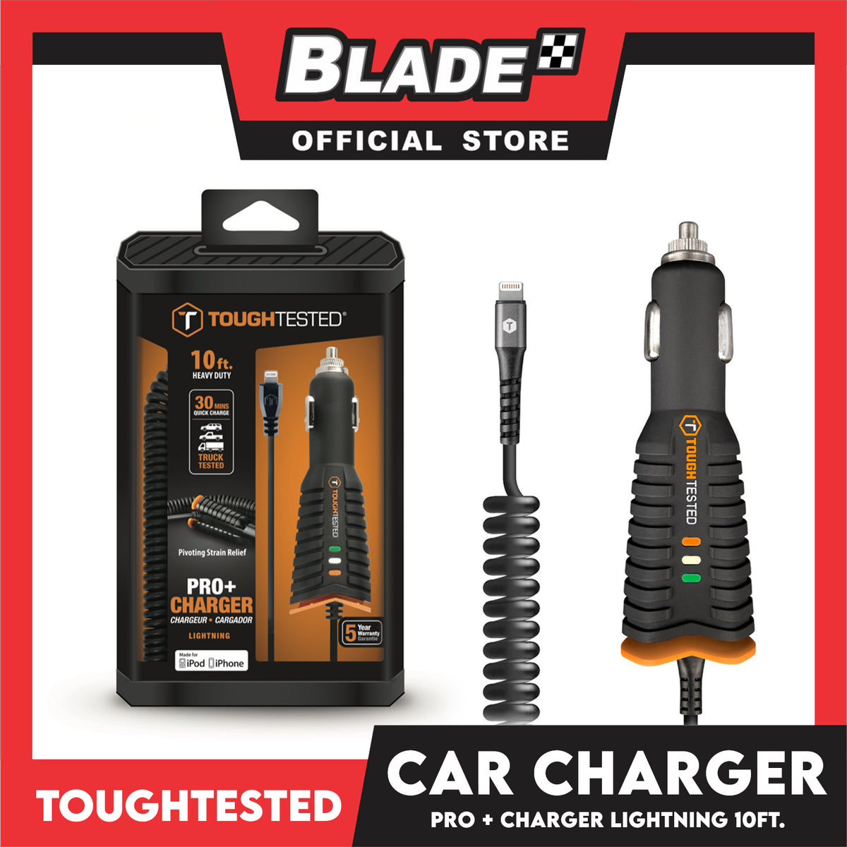 Tough Tested Pro+ Charger TT-PCT-IP5 Pro Lightning Charger