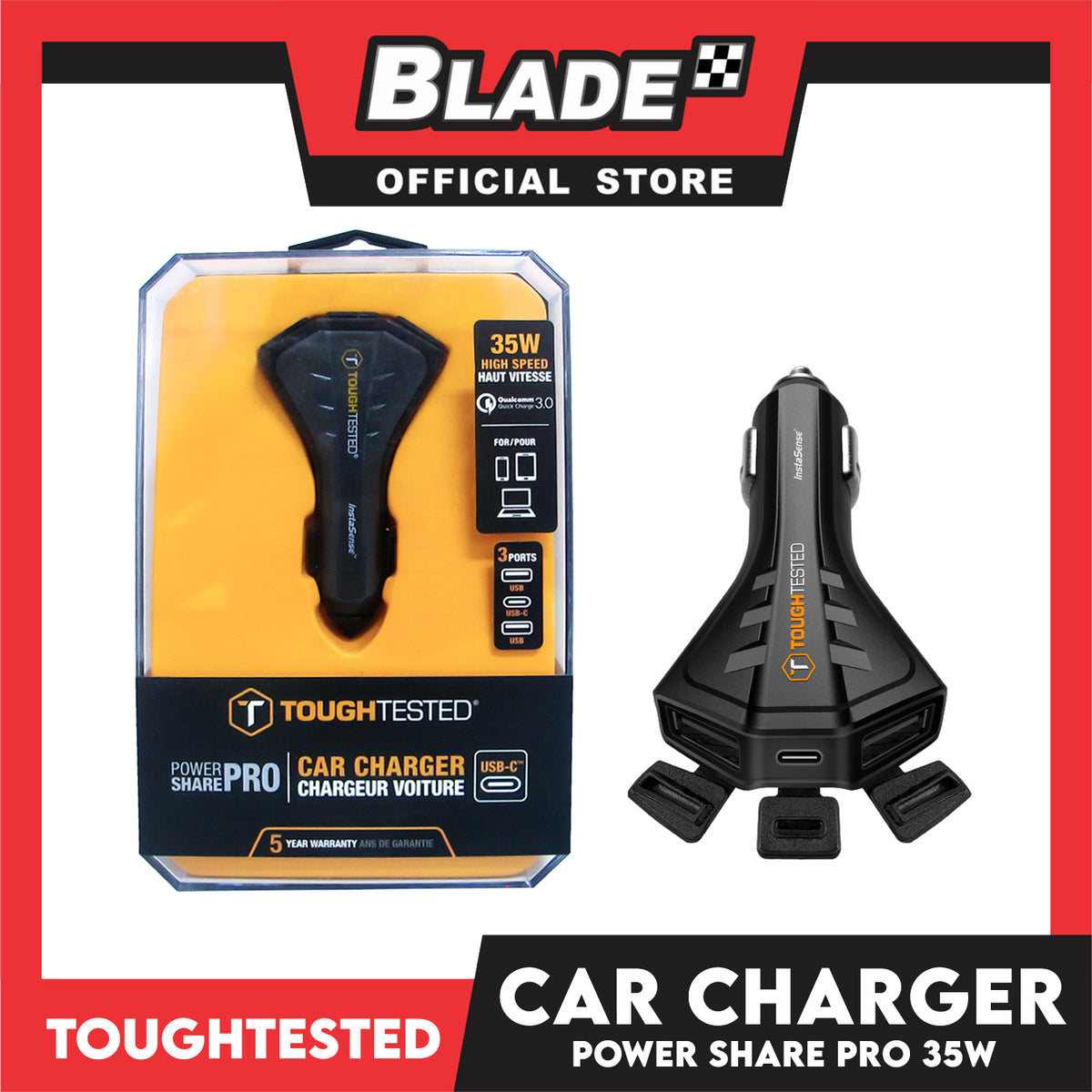 Tough Tested Pro Car Charger TT-P35-CA 35W