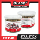 Pet Plus Train and Reward Dental Star Stick In a Jar (Milk Flavor) 360 Brushing Action Designed for Dogs Reward Treats