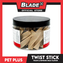 Pet Plus Train and Reward Dental Star Stick In a Jar (Twist Bone Milk Flavor) 360 Brushing Action Designed for Dogs Reward Treats