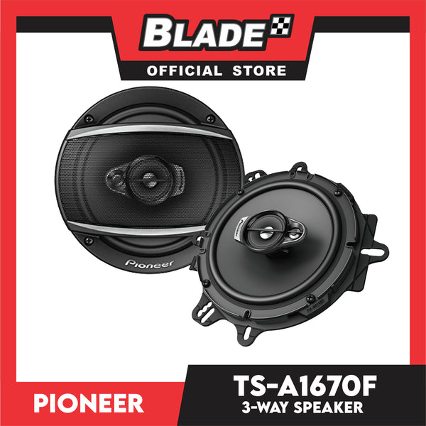 Pioneer TS-A1670F 6.5'' 3-Way Speaker with Adapter (Pair)