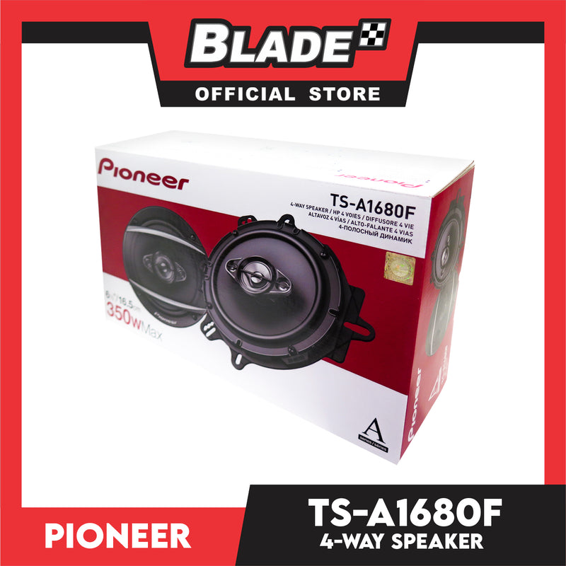 Pioneer TS-A1680F 6.5" 4-Way Speaker with Adapter (Pair)
