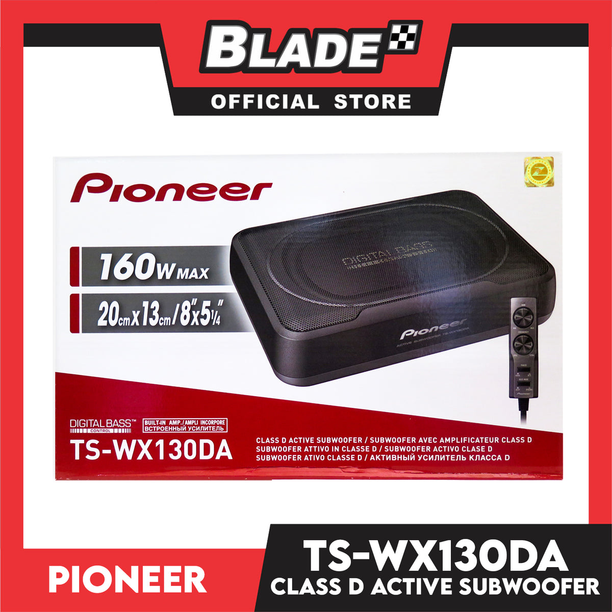 Pioneer TS-WX130DA Active Subwoofer Class D 160W Max