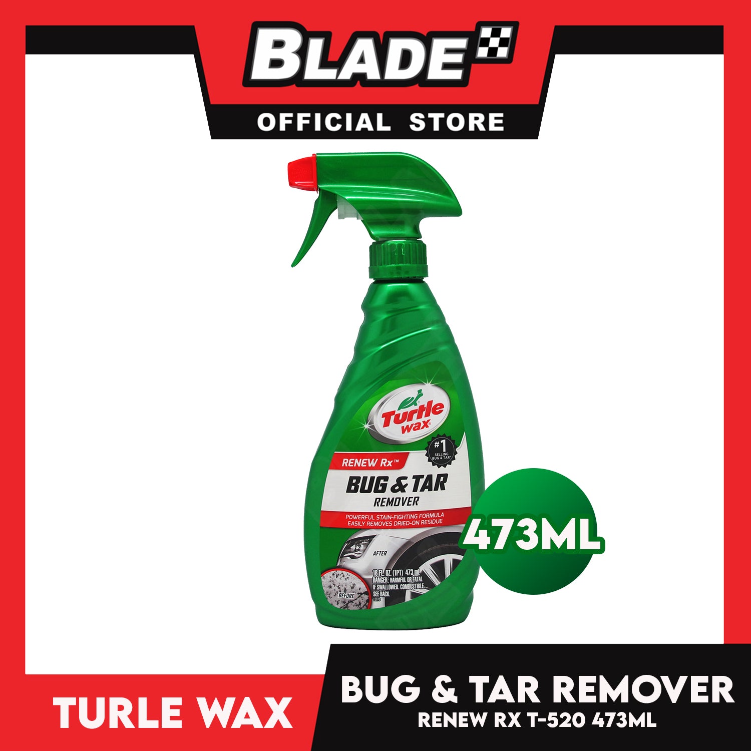 Turtle Wax Bug & Tar Remover T520 473ml blade.ph