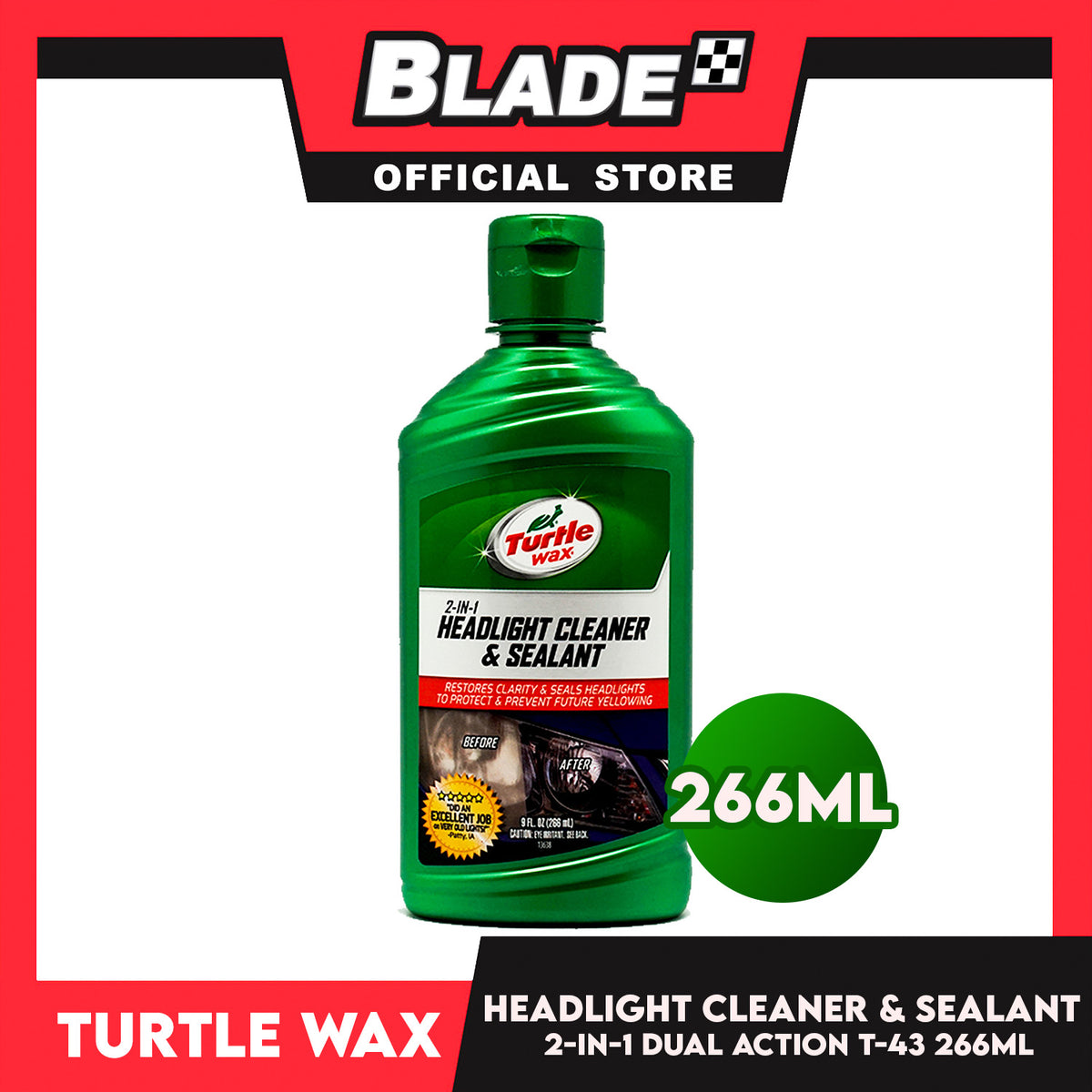Turtle Wax Renew Headlight Cleaner & Sealant T-43 266ml