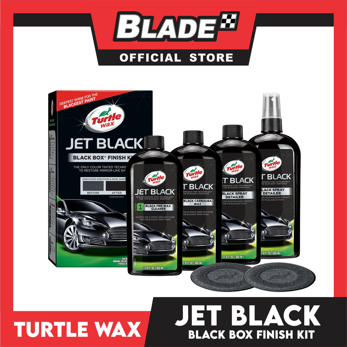 Turtle Wax Jet Black Finish Kit T-3KT