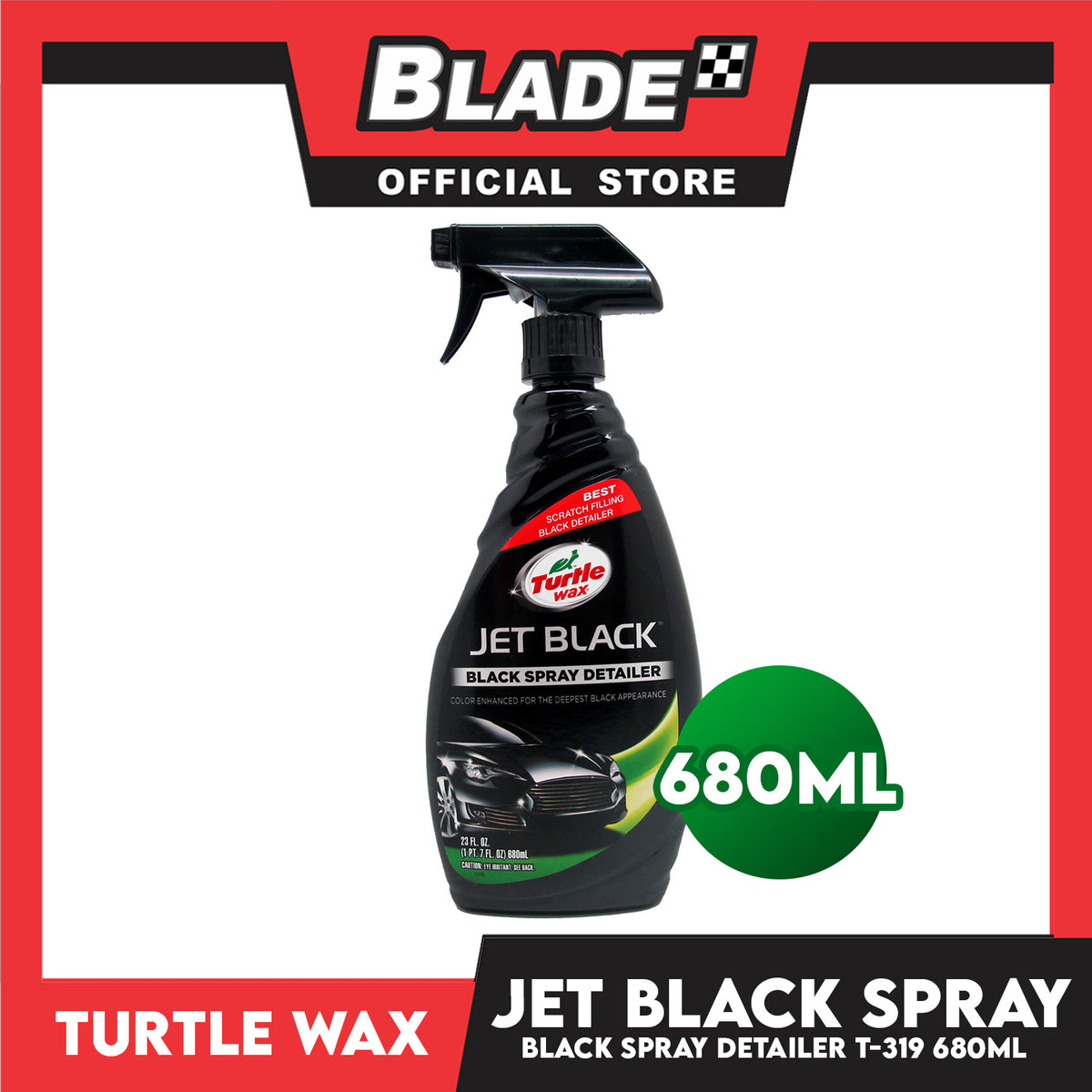 Turtle Wax Jet Black Black Spray Detailer T-319 680ml