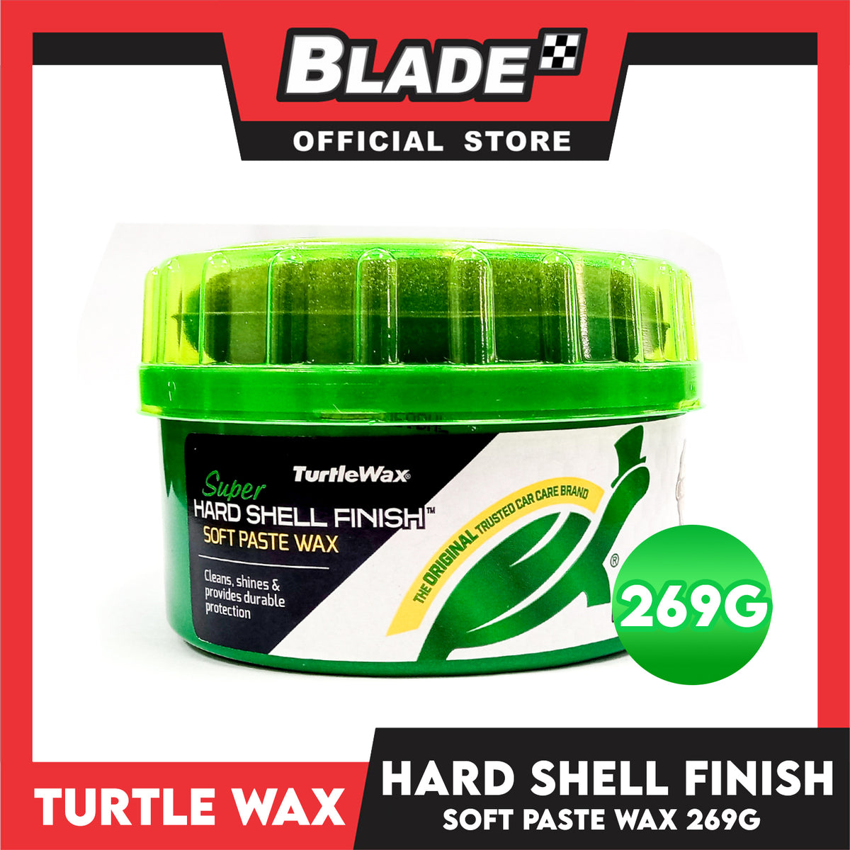 Turtle Wax Super Hard Shell Finish Soft Paste Car Wax 269g Cleans, Shines And Provides Durable Protection