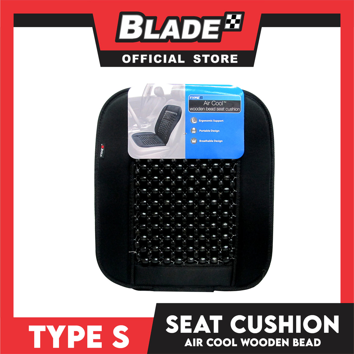 Type S Air Cool  Wooden Bead Seat Cushion SC55871