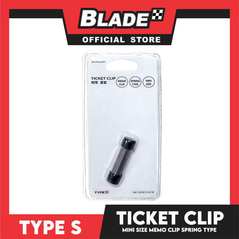 Type S Ticket Clip, Memo Clip, Spring Type, Mini Size, Stainless Steel Spring AC02159K-60/6