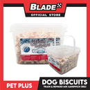 Pet Plus Train and Reward 1kg (Mix Sandwich Bones Biscuits) Healthy and Nutritious Biscuits For Dogs