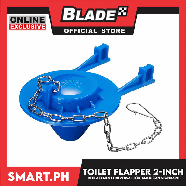 Universal Toilet Flapper Replacement – 2-Inch Tank Flapper With Stainless Steel Chain, Fits Kohler, Toto, American Standard & More