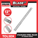 Tolsen 300mm x 12'' Stainless Steel Ruler 35026