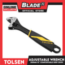 Tolsen 15311 Adjustable Wrench Industrial 300mm 12' ' Max Jaws Opening 35mm, 1-3/8' ' Drop Forged, Comfortble Grip