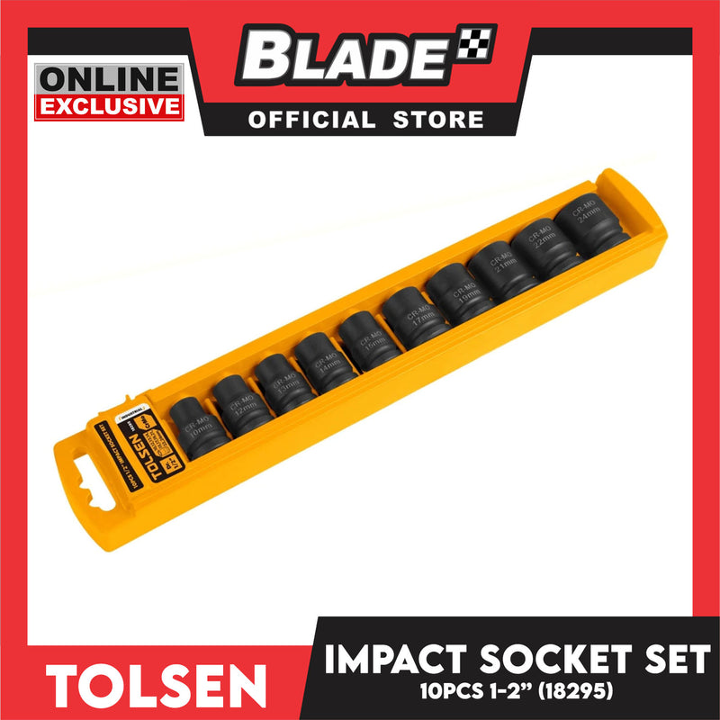 Tolsen 10pcs 1/2' ' Impact Socket Set Indusrial 18295