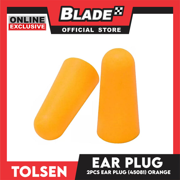 Tolsen 2pcs. Ear Plug, Orange 45081