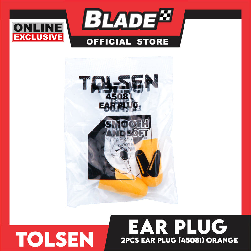 Tolsen 2pcs. Ear Plug, Orange 45081