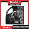 Type S Real Leather Steering Wheel Cover T02483 (Black/Gray)
