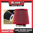 Uknow Air Filter Induction Kit Sportfilter 0403 Car Cone Red- Universal Car Air Filter