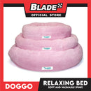 Doggo Relaxing Bed Pink (Small) Round Fur Bed Machine Washable