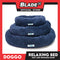 Doggo Relaxing Bed Navy Blue (Small) Round Fur Bed Machine Washable