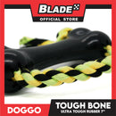 Doggo Tough Big Bone Design 7 inches Length (Black) Thick Rubber Dog Toy