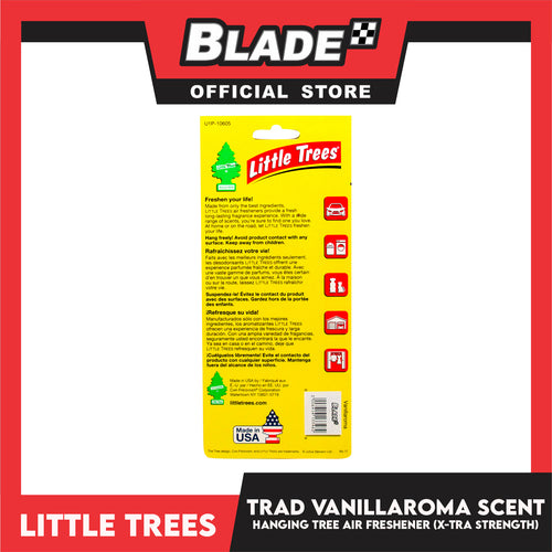 4pcs Little Trees Car Air Freshener 10105 (Vanillaroma) Hanging Tree Provides Long Lasting Scent