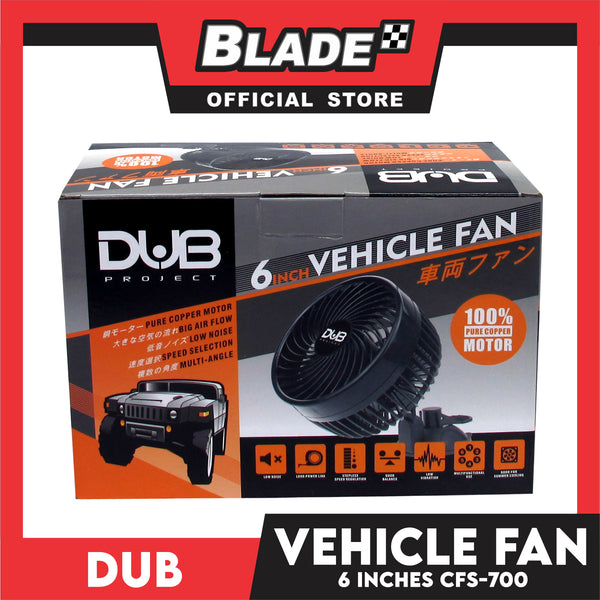 Dub Vehicle Fan CFS-700 6 inch (Black)