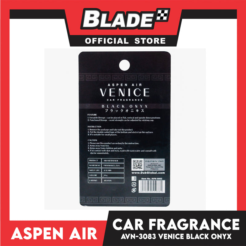 Aspen Air Car Air Freshener Black Onyx AVN-3083 Venice Car Fragrance