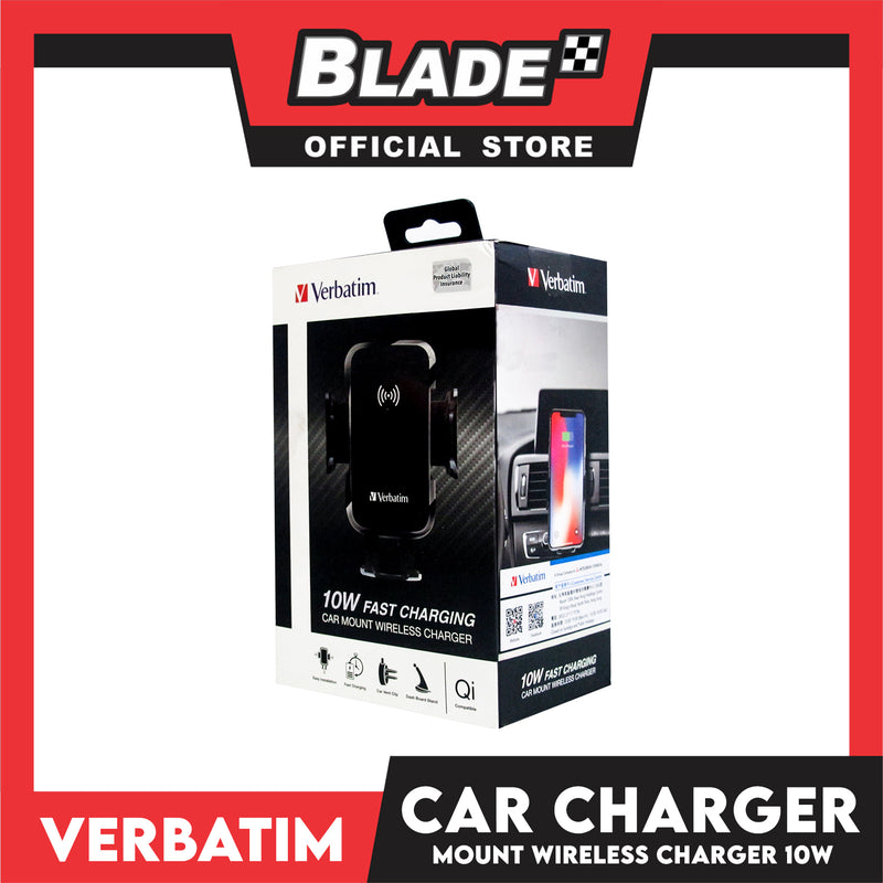 Verbatim 10W Fast Charging Car Mount Wireless Charger