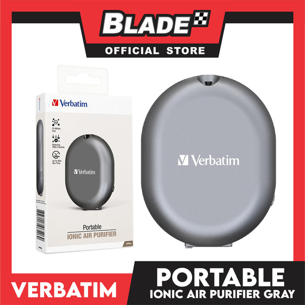 Verbatim Portable and Wearable Ionic Air Purifier 66526 (Gray)