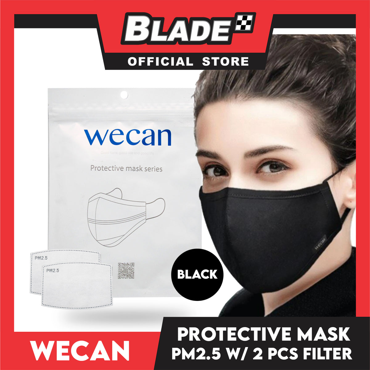 Wecan Protective Face Mask (Black)
