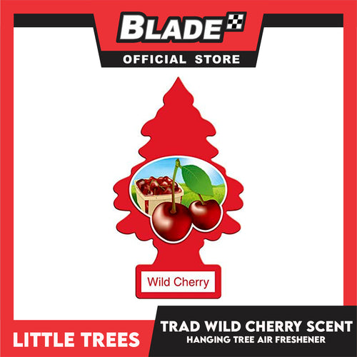 4pcs Little Trees Car Air Freshener 10311 (Wild Cherry) Hanging Tree Provides Long Lasting Scent
