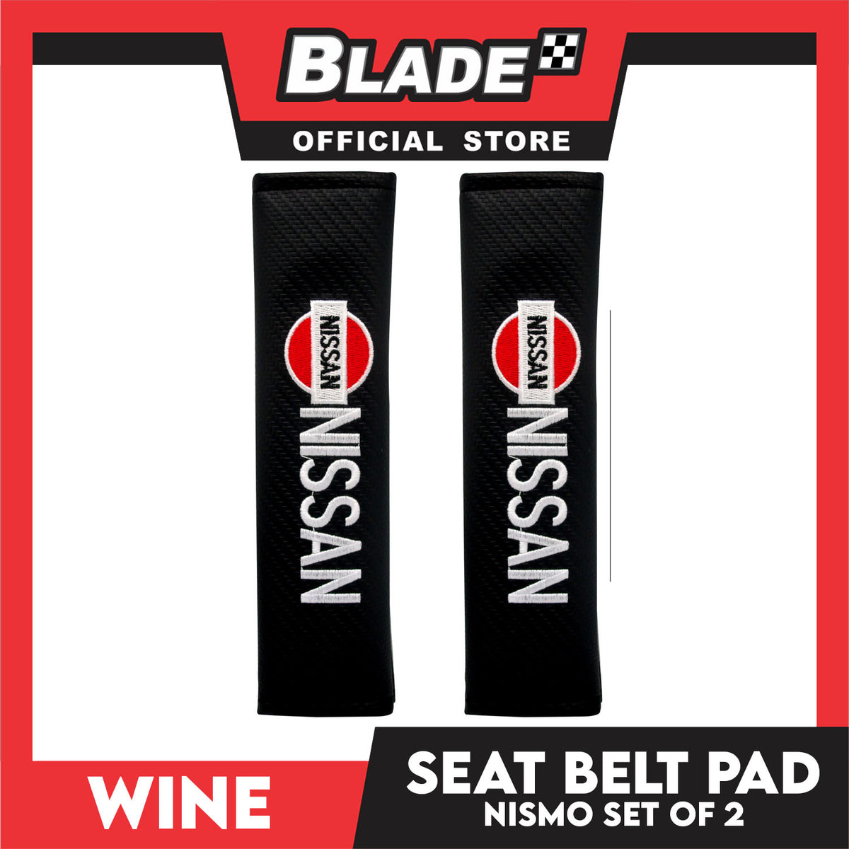Wine Seat Belt Pad (Nissan) Set of 2