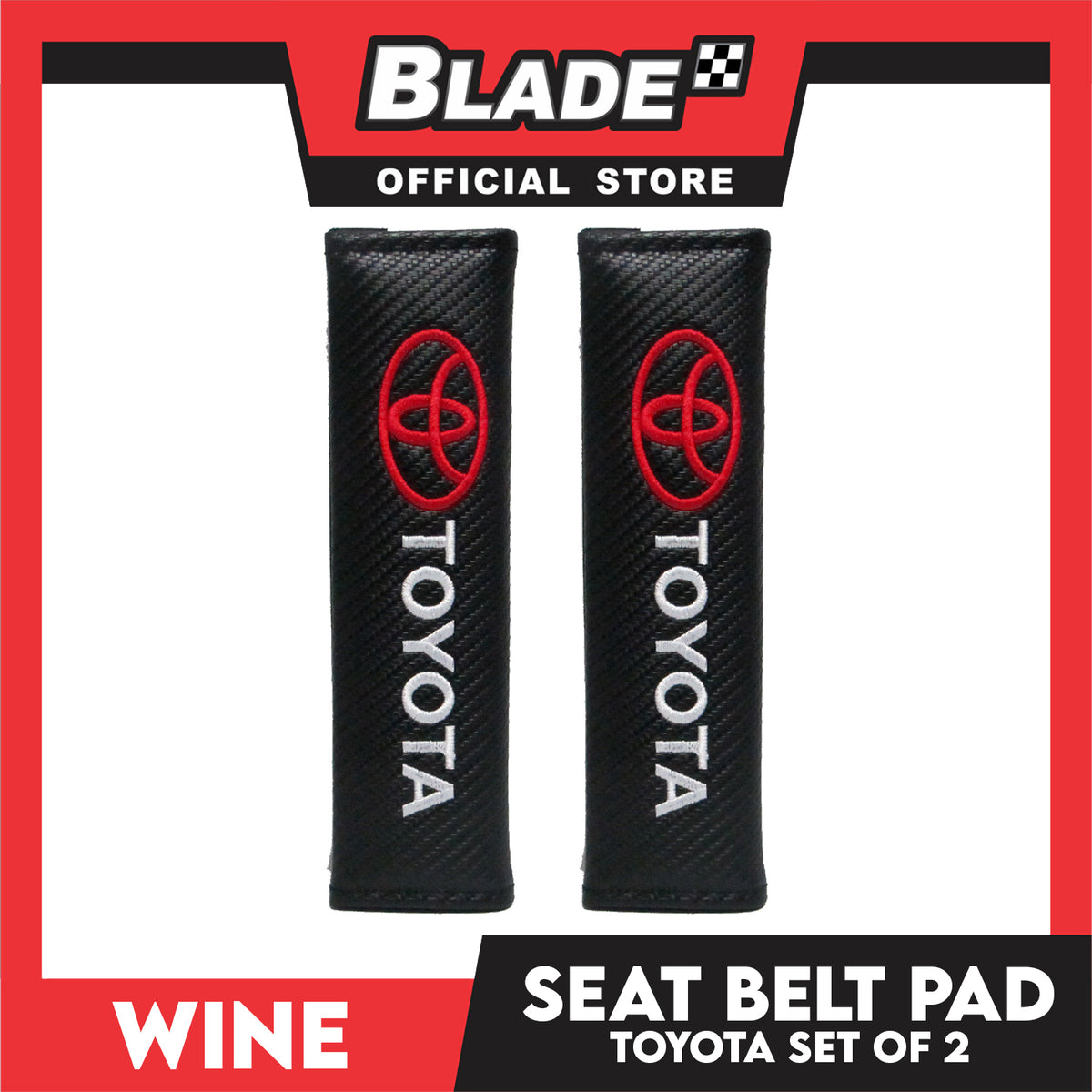 Wine Seat Belt Pad (Toyota) Set of 2