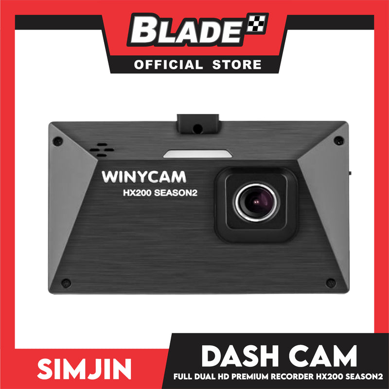Winycam Premium Recorder Car Dash Cam HX200 Season2 Front And Rear HD720P, Resolution+30FPS Recording 3.5' ' Full Touch Screen ADAS Support, Vehicle Drive Recorder